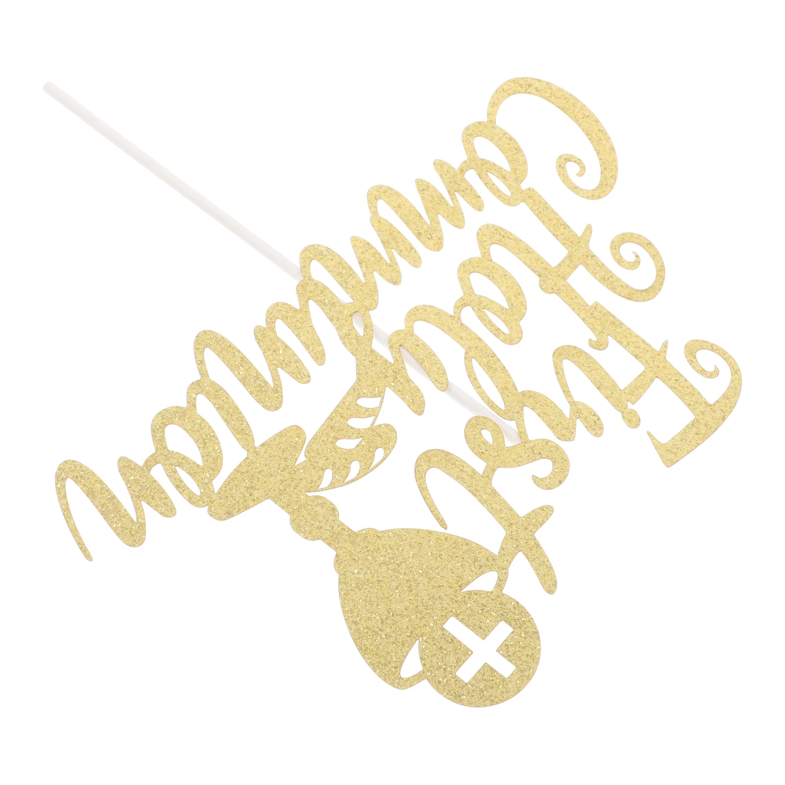 

1 Piece Religious Cake Topper for First Communion Baptism Celebration Elegant Paper Insert Decoration Christian Party Supply