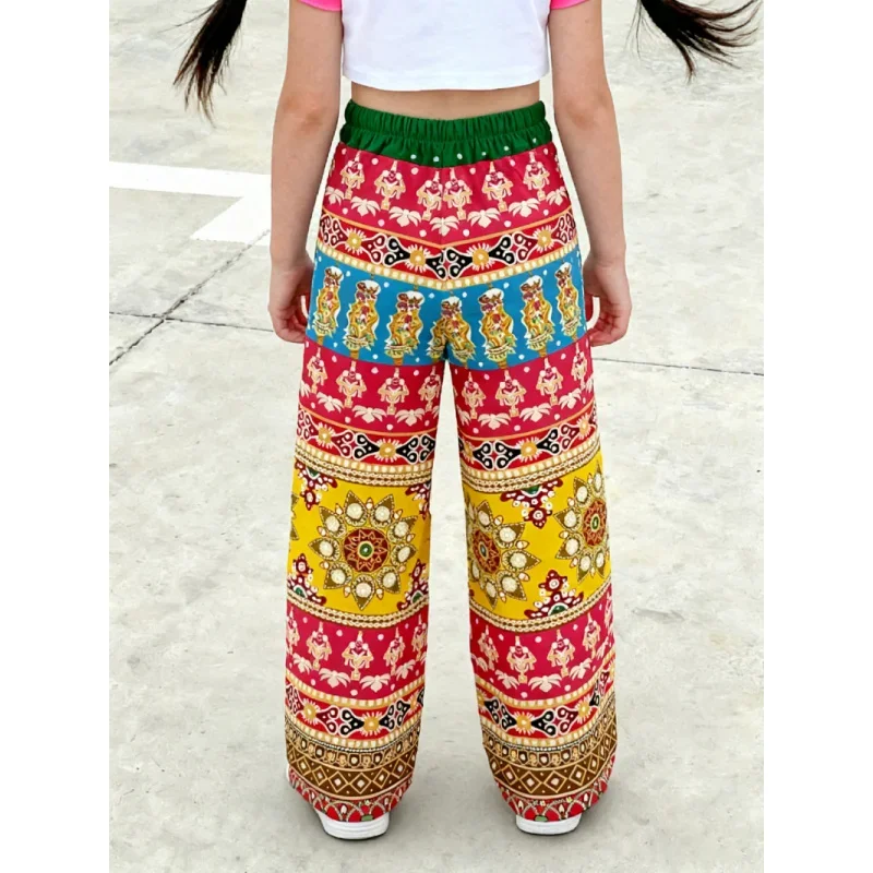 2026 Bohemian Ethnic Style Printed Pants with Vibrant Colors and Artistic Patterns
