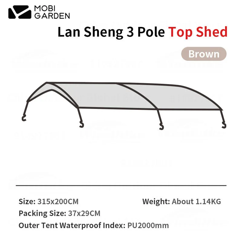 

MOBI GARDEN Camping Tunnel Tent Accessories Celling / Ground Mat / Inner Tent LangSheng3/4 Tent Optional outdoor Accessories