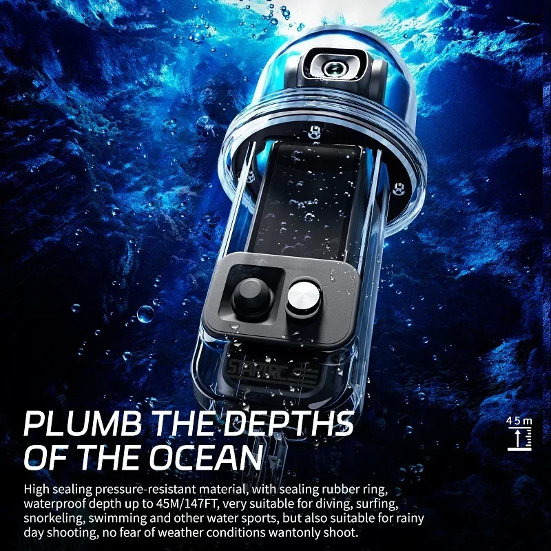 For STARTRC Pocket Camera Waterproof Case Diving Housing Underwater 45M Protective Case with Lanyard for DJI OSMO Pocket 3