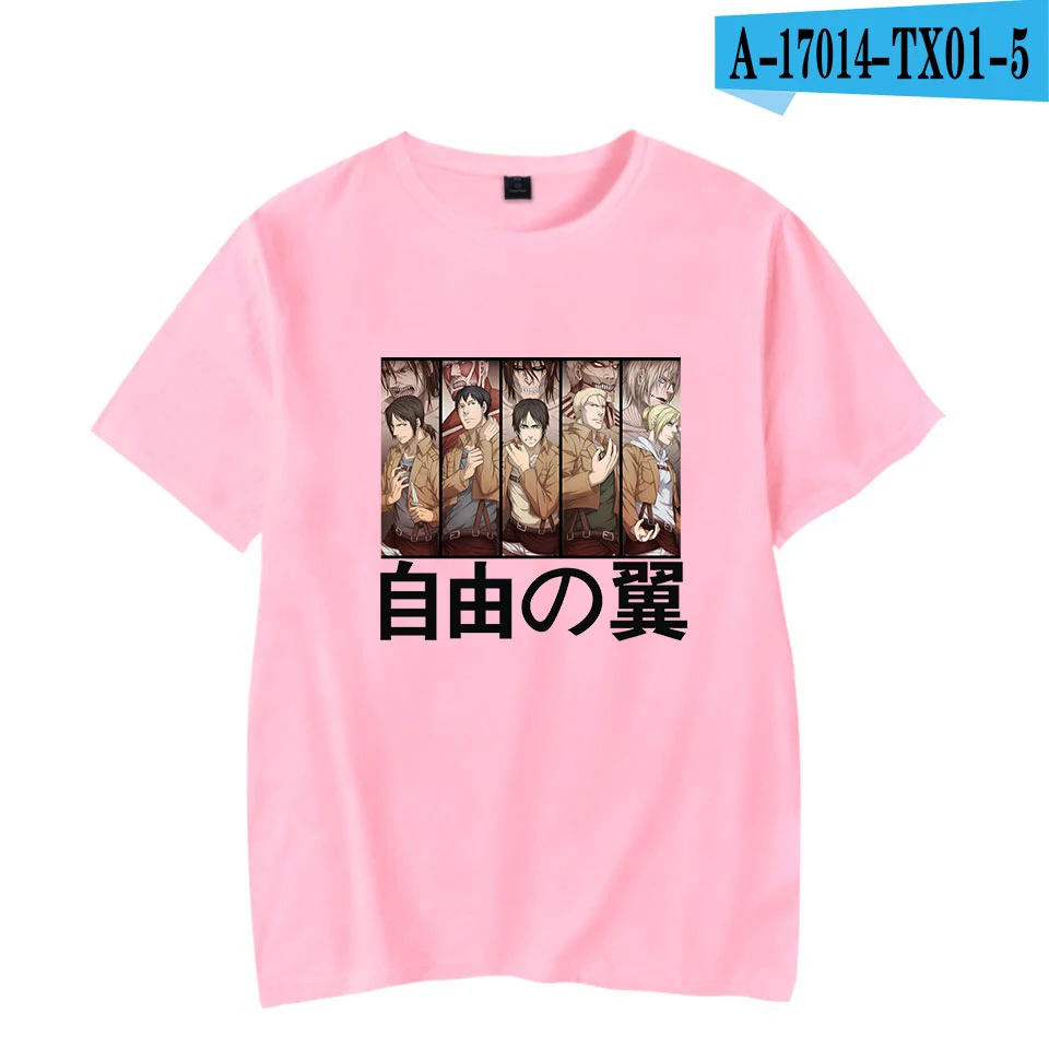 Anime Attack on Titan Printing T-shirt Summer Fashion Round Neck Short Sleeve Popular Japanese Streetwear Plus Size