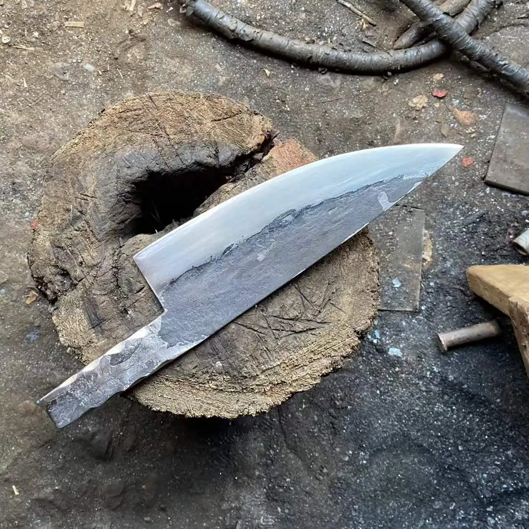 Cuchillo de Chef de 8,3 pulgadas, hoja de acero de aleación en polvo, cuchillo para cortar verduras, carne Sashimi, cuchillo de cocina todo en uno forjado hecho a mano
