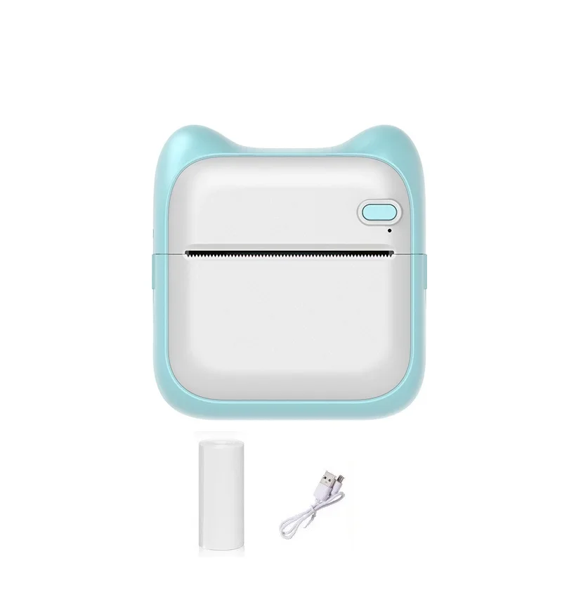 طابعة بلوتوث صغيرة محمولة - مسجل ملصقات طباعة ورق حراري بدون حبر، طابعة جرافيتي صور لاسلكية #6