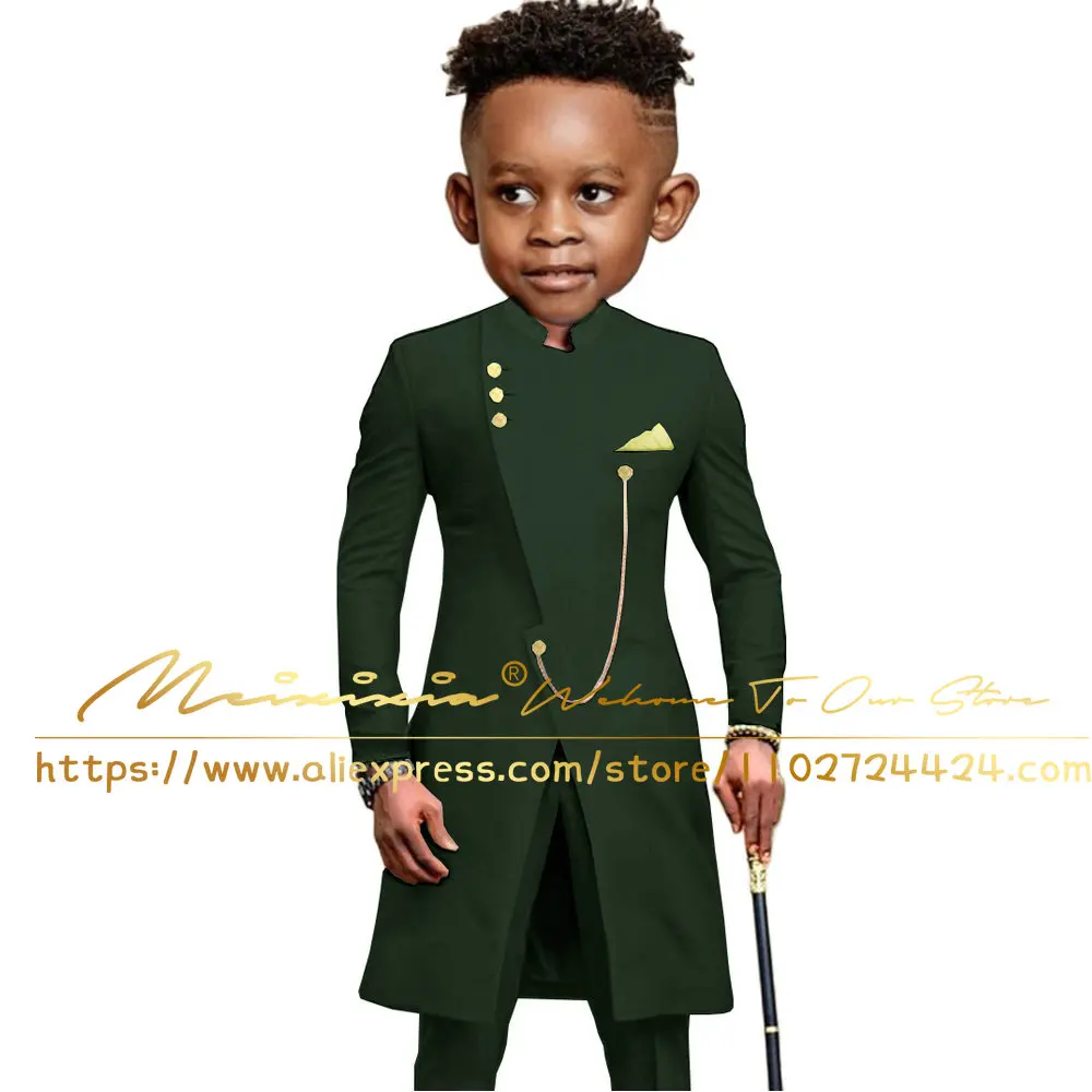 Indian Red Boys Suit Jacket Pants 2 Piece Set Business High Quality Blazer for Kids Wedding Slim Fit Tuxedo 2-16 Years Cloth