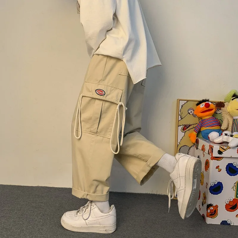 Pantaloni Cargo da uomo in stile coreano Streetwear Fashion Harem Pants pantaloni larghi Casual a gamba larga pantaloni Cargo Vintage abbigliamento