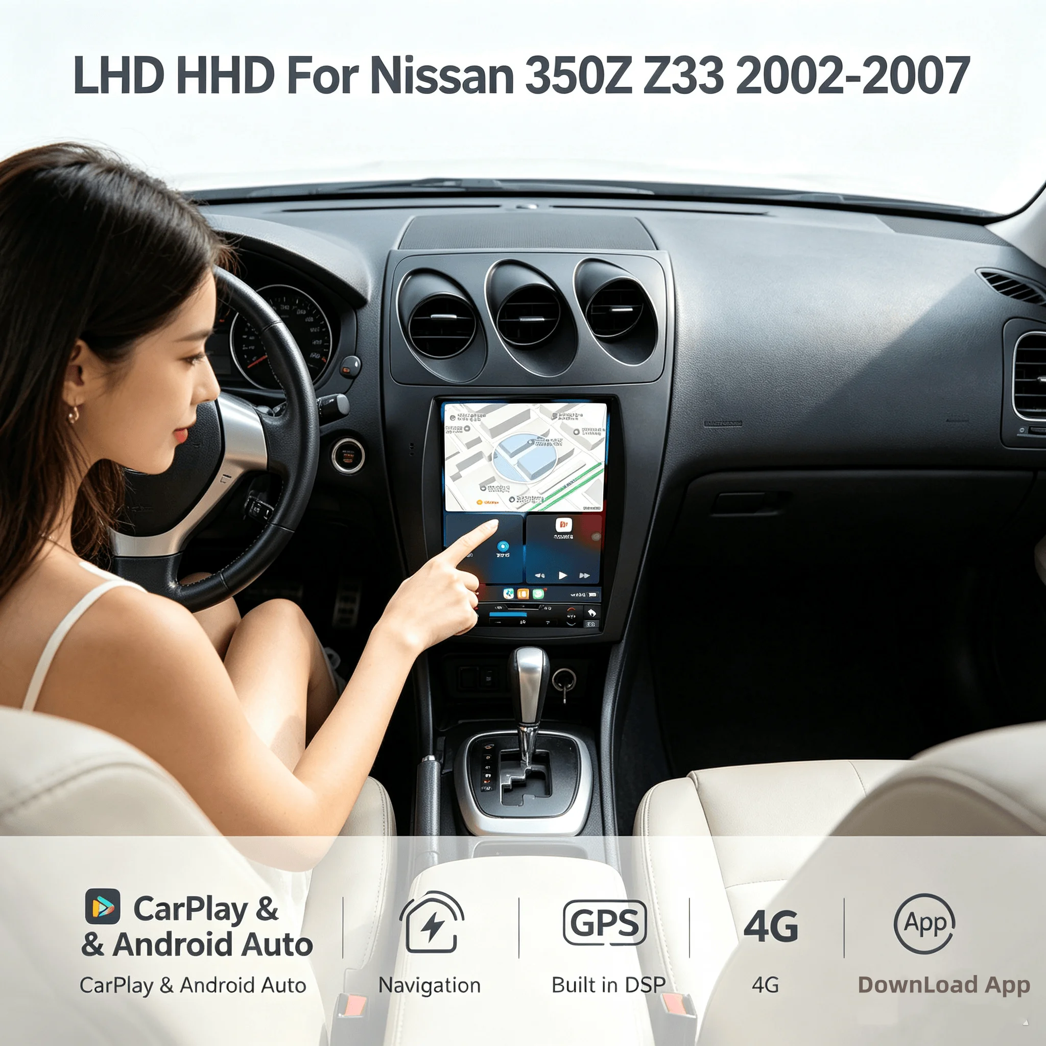 LHD RHD Car Multimedia Stereo Android Auto For Nissan 350Z Z33 2002 2003 2004 2005 2006 2007 GPS Navigation Car Radio Head Unit