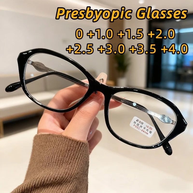 

Retro Cat-Eye Anti-Blue Light Presbyopia Glasses New Fashionable High Definition Comfort Reading Glasses Diopters 0 To +4.0