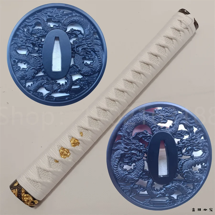 

New Tsuka Handle Alloy Tsuba Guard Fuchi Kashira Menuki For Japanese Katana Samurai Sword Fittings Parts Dragons Theme Good