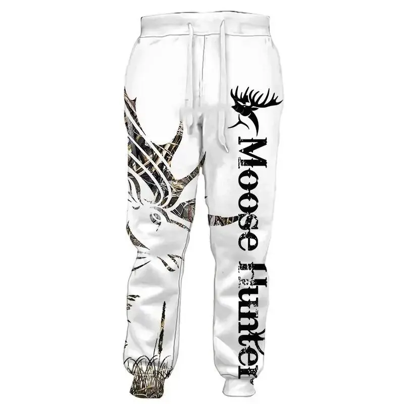 New Fashion Autumn Men's Sports Pants Hunting Deer Camo 3D Printed Pants Neutral Harajuku Street Casual Sports Pants K0155