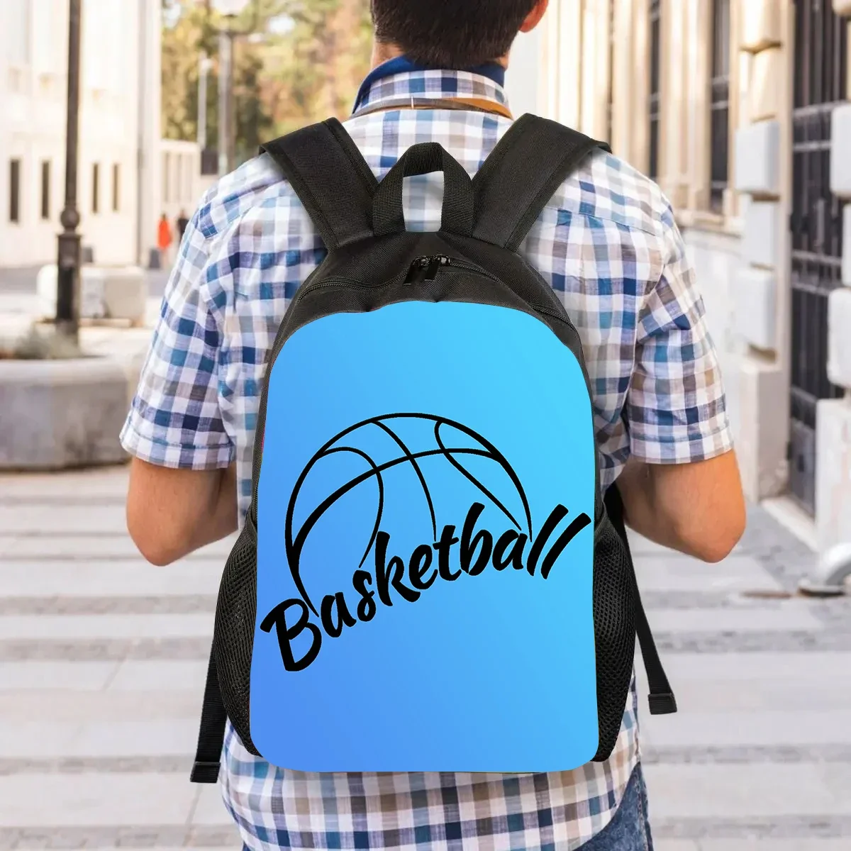 3Pcs Set Basketball Prints School Backpack with Shoulder Bags Pencil Bags for Kindergarten ,Cartoon Sports School Bags for Boys