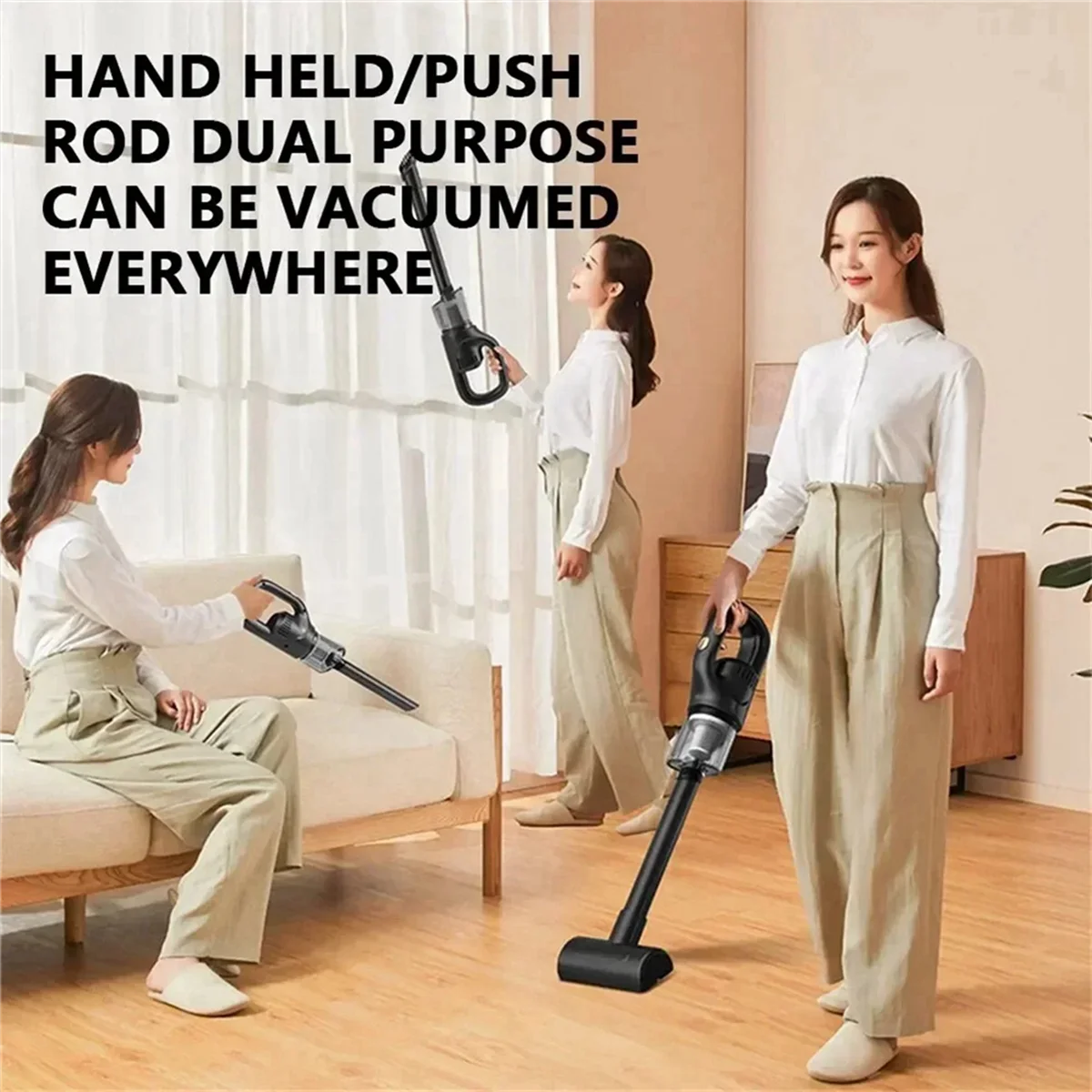 Wireless Handheld Vacuum Cleaner Cordless Handheld Chargeable Auto Vacuum for Home & Car & Pet Vacuum Cleaner 50000Pa,B