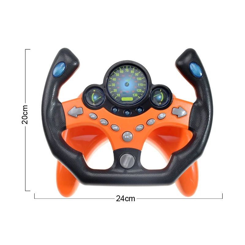 Simulation Steering Wheel Toy With Sound Light Baby Electric Car Steering Early Educational Toys For Kids