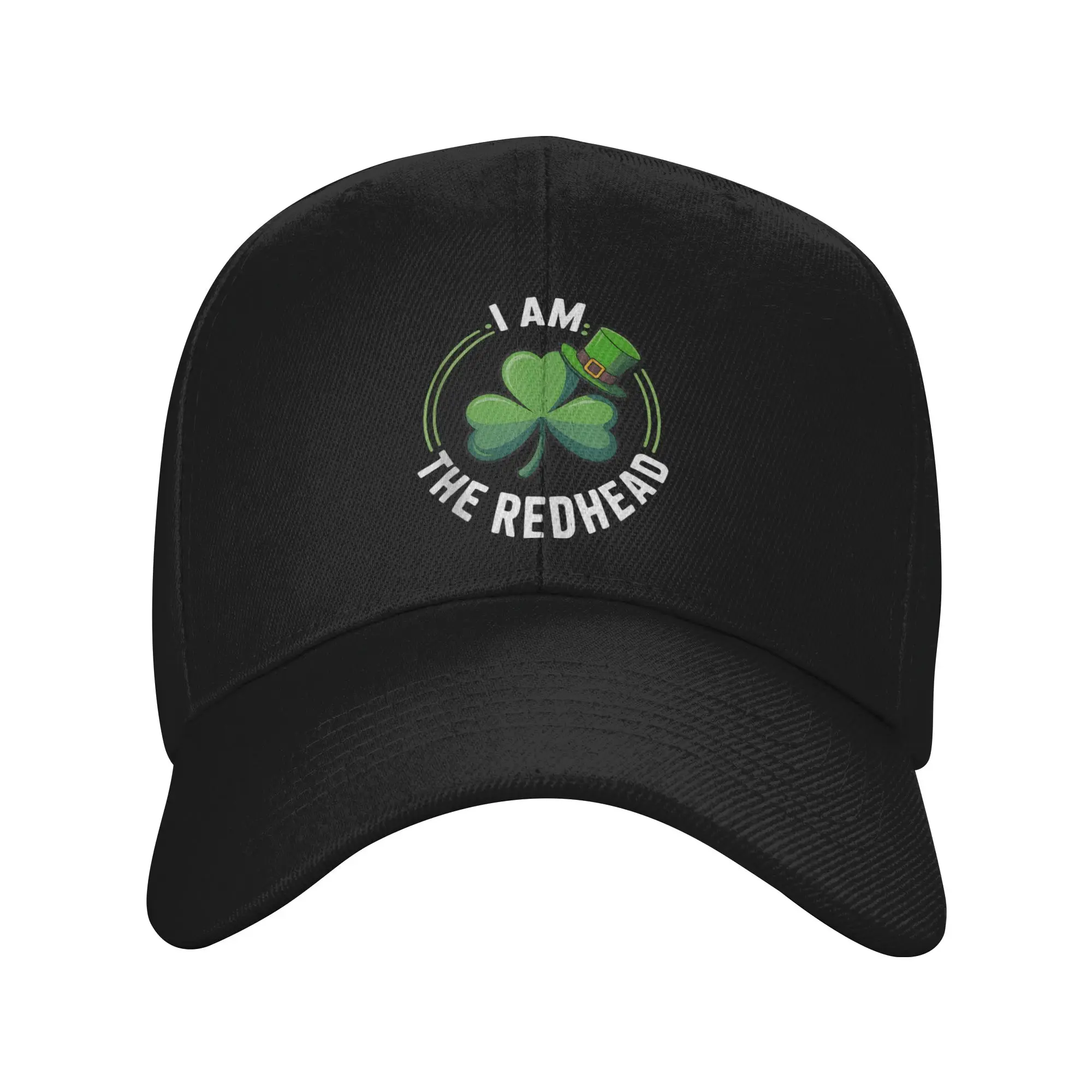 

I Am The Redhead St Patricks Lucky Shamrock Leprechaun Hat Baseball Cap Casual Trucker Hat Summer Men Tennis Skate Snapback Cap