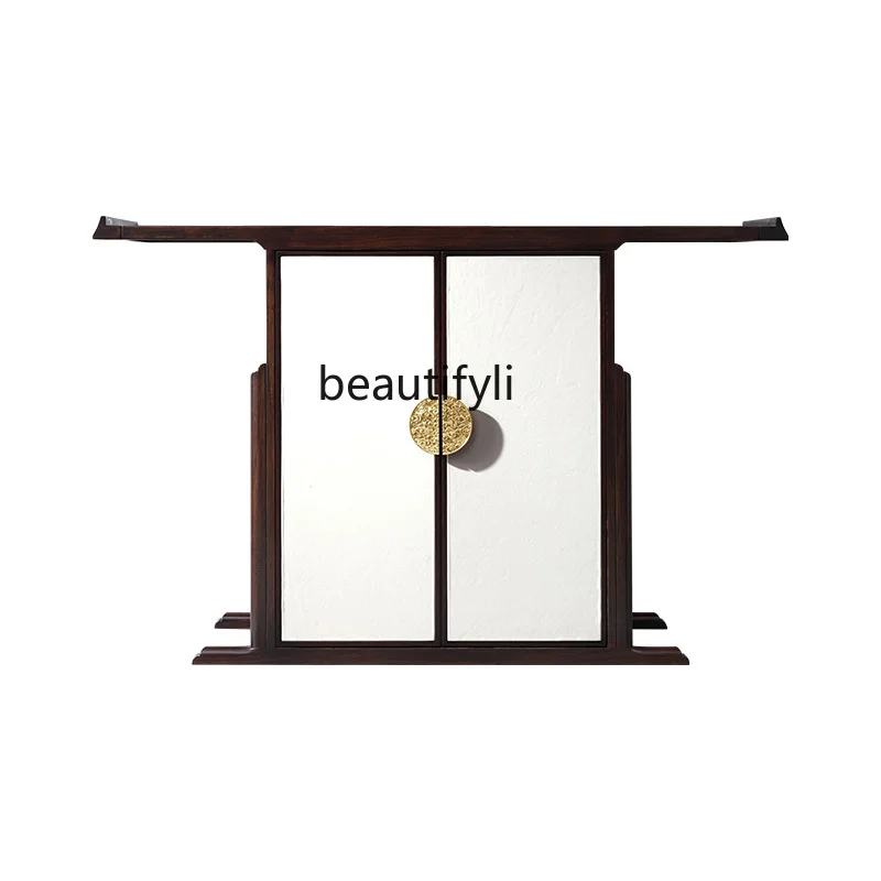 

Light luxury new Chinese ebony entrance table Solid wood entrance entrance platform