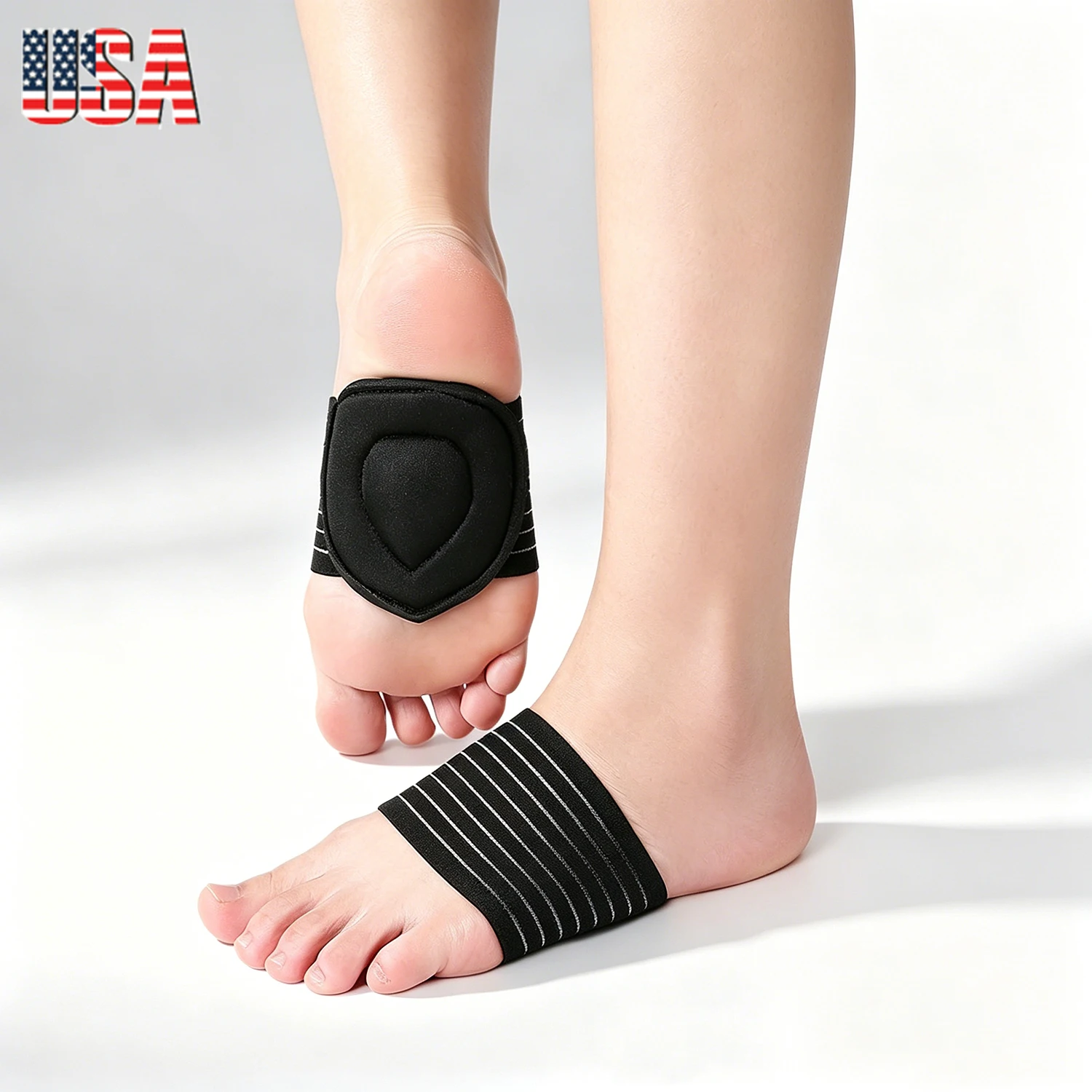 Foot Arch Support Pad Acupressure Massage Foot Cushion Relieve Foot Fatigue Plantar Fasciitis Pain Relief Comfortable
