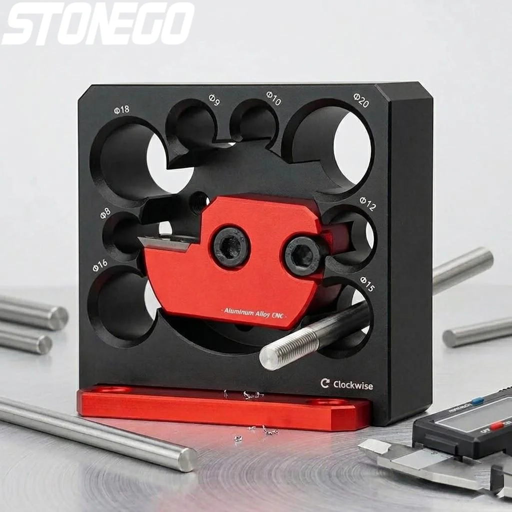 

Adjustable Round Bar Drilling Milling Tool with Carbide Inserts 8 to 20 mm 8 Holes Electric Woodworking Round Tenon Tool