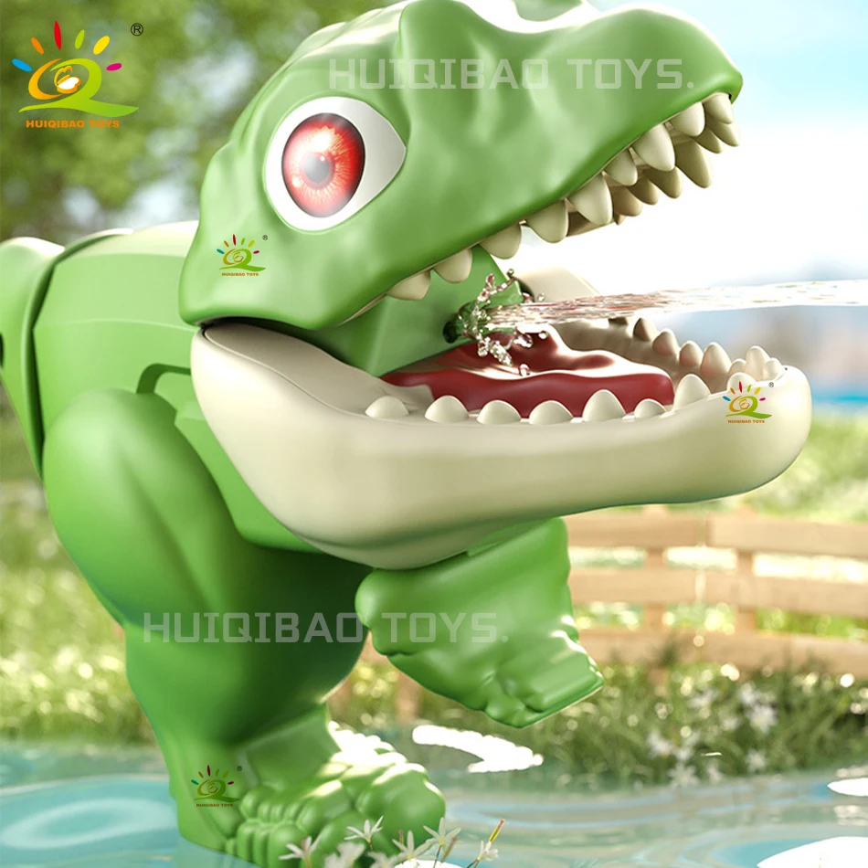 2025 子供漫画恐竜水鉄砲ピストル射撃おもちゃ夏の屋外遊び水動物スポーツビーチのおもちゃ男の子大人