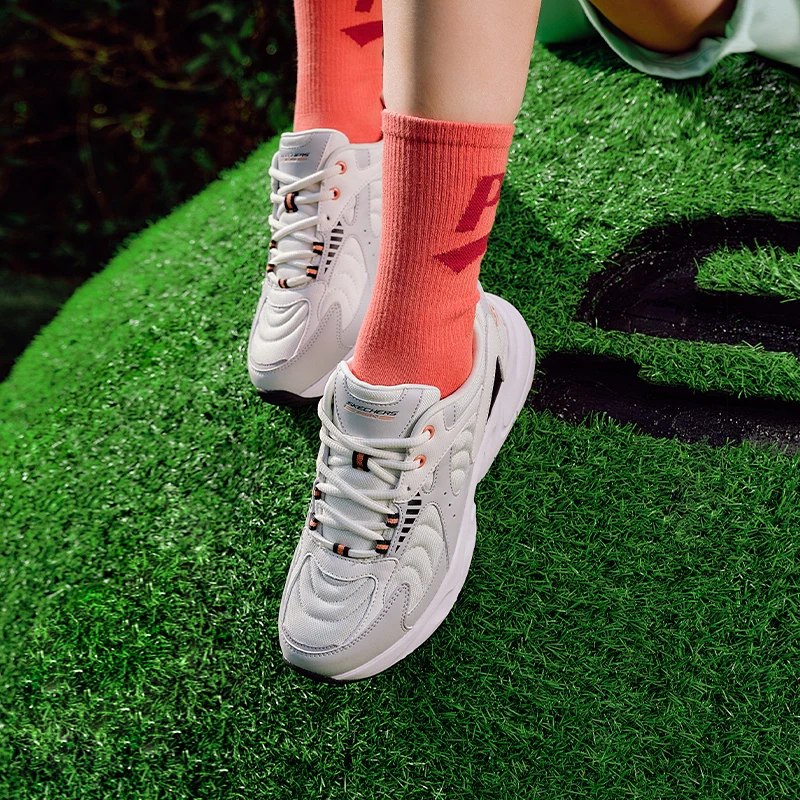 SKECHERS damskie grube trampki platformy buty sportowe grube dno oddychające buty do chodzenia na co dzień Zapatos Mujer 2024 Tendencia