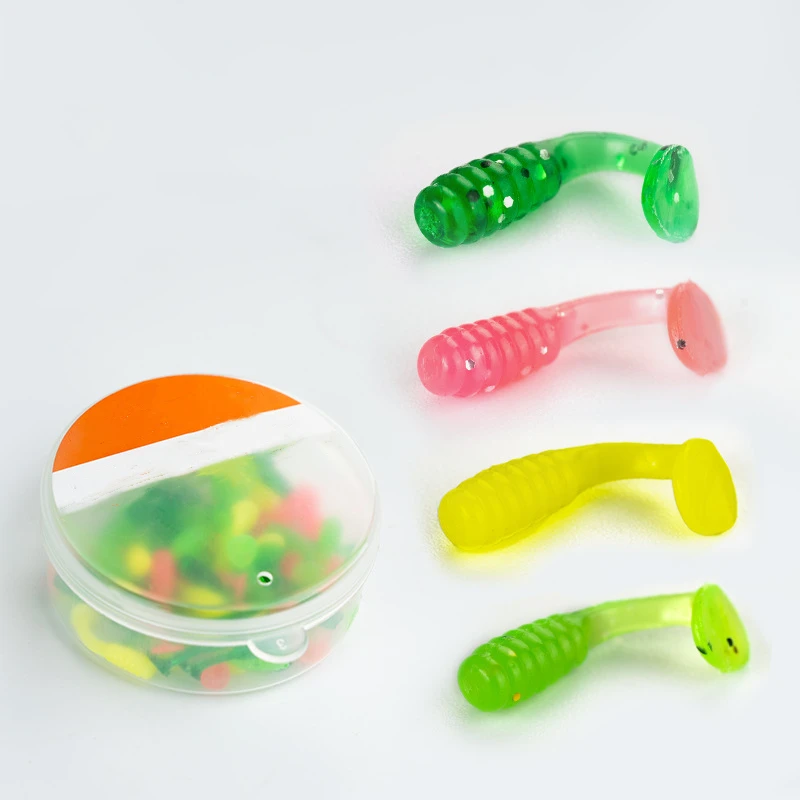 Reflective Fish Attractant Lures Fishing Tackle Box Fish Attractant T-tail Wobbler High Elasticity Compact Storage Box