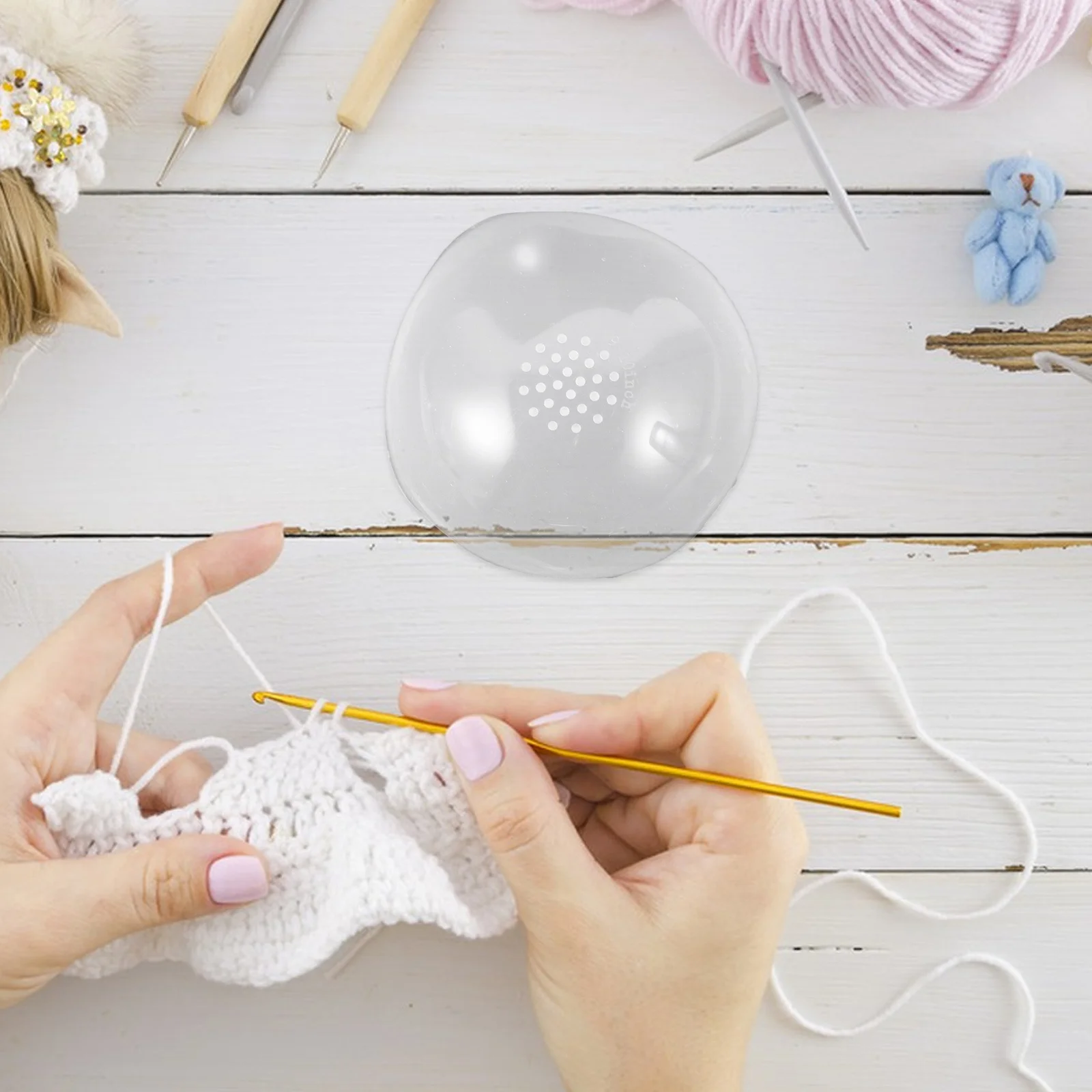 8Pcs Silicone Hair Cover Anti-Slip Cap for 22-24cm Head Circumference Styling and Protection Bjd Silicone Head Cap