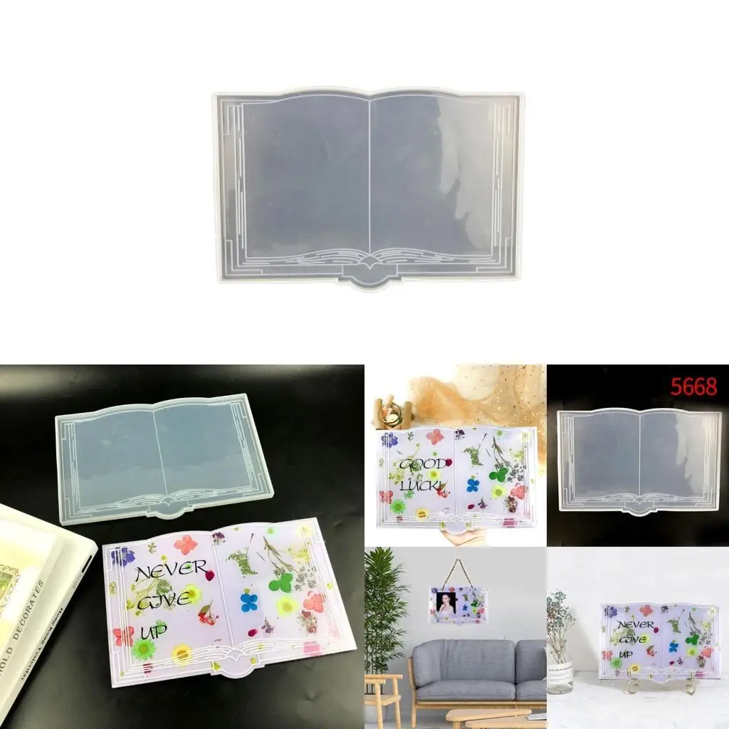 91AF Book Decoration Mold Resin Large Beauty Mold for Pendant Jewelry Making