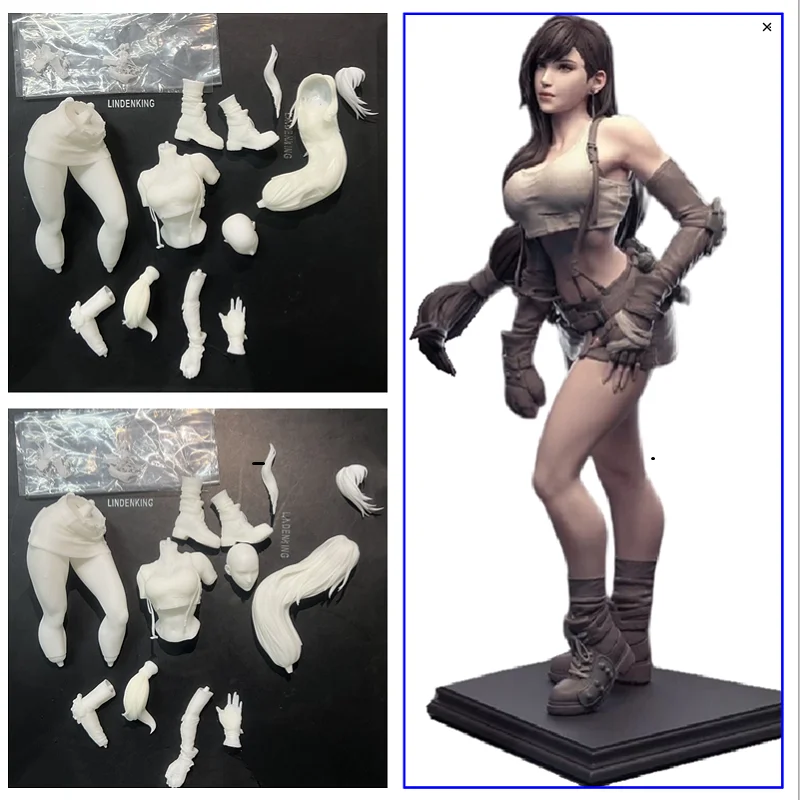 

LindenKing 25cm/30cm 3D Garage Kit GK Model Animated Action TIfa Figure Print Toy White-film Unpainted Collections A117