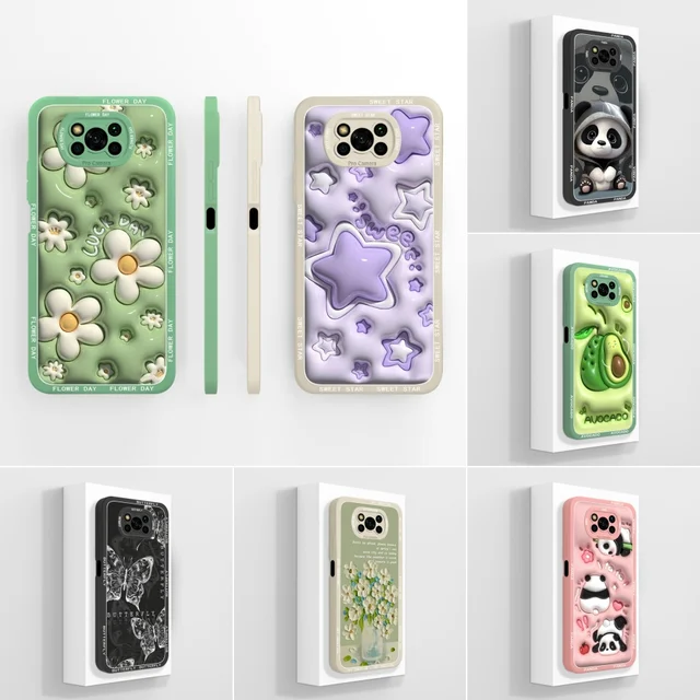 Dla Xiaomi Poco X3 X3Pro X3NFC Etui Butterfly Liquid Silicone Soft Funda Dla PocoX3 NFC X3Pro Pokrowiec na telefon Obudowa X3 Coque