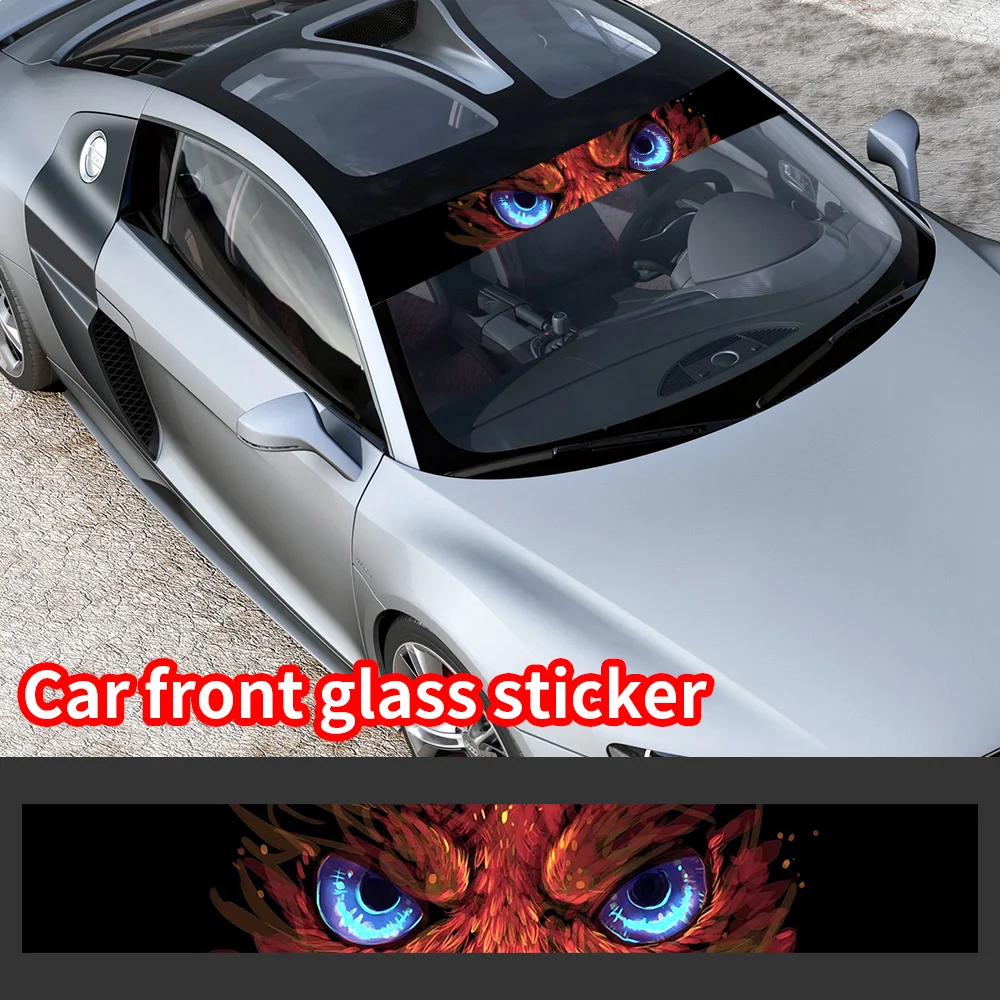 

Anime Horror 3D Eyes Car Sunshade Stickers Auto Front Windshield Rear Gear Sunshade Decal Sticker Windscreen Banner Decals