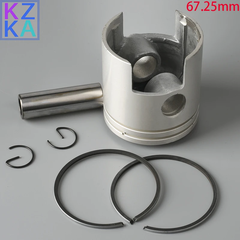 

664-11631-01 Piston and Piston Ring Set +0.25MM For Yamaha Outboard Piston Kit 20HP 25HP 6G0-11631-00 / 6G0-11631-00-95 67.25mm