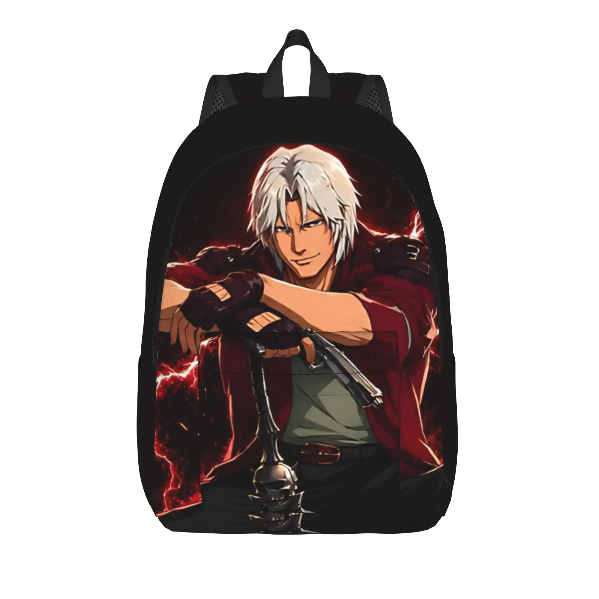 Back to school season gothic Backpack D-Devil May Cry For Men Women Snack Storage Backpack