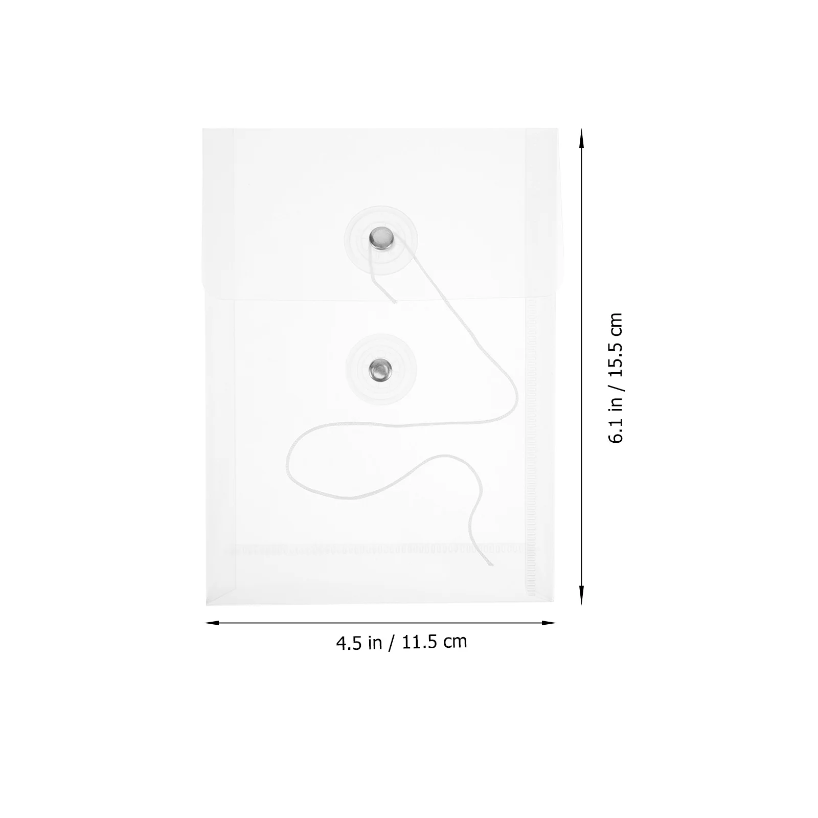 5pcs Clear File Bags A6 Size Lightweight Pp Material For Office School Transparent Document Pouches Multifunctional Folder