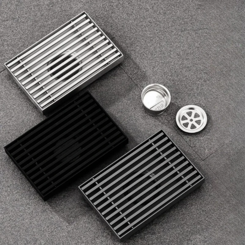 Bathroom large drainage floor drain, outdoor courtyard thickened 304 stainless steel odor proof floor drain