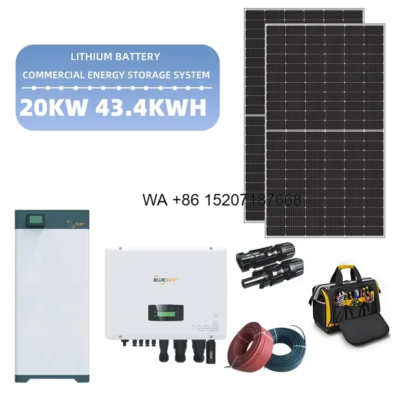 Wmwmnu for Bluesun 20kw Residential Solar Energy Storage System with Stackable Lithium Battery Complete Kit Hot Sale in
