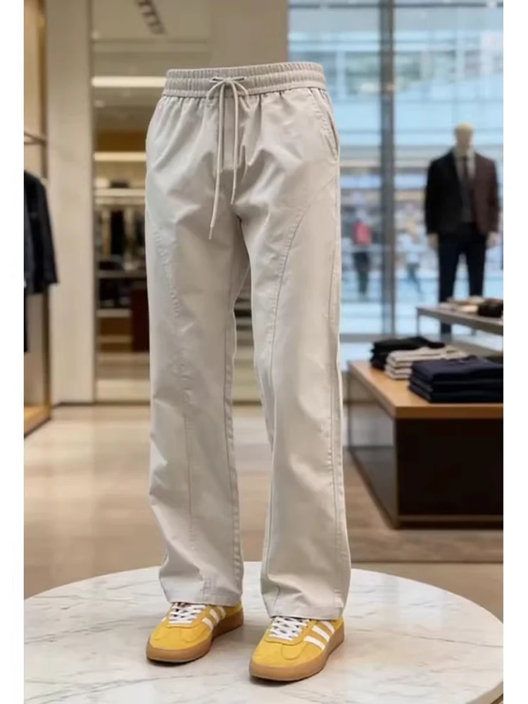 Quick Dry Outdoor Men's Casual Pants American Style Diagonal Cut Soft   Jacket Cleanfit Slimming Sport Trousers