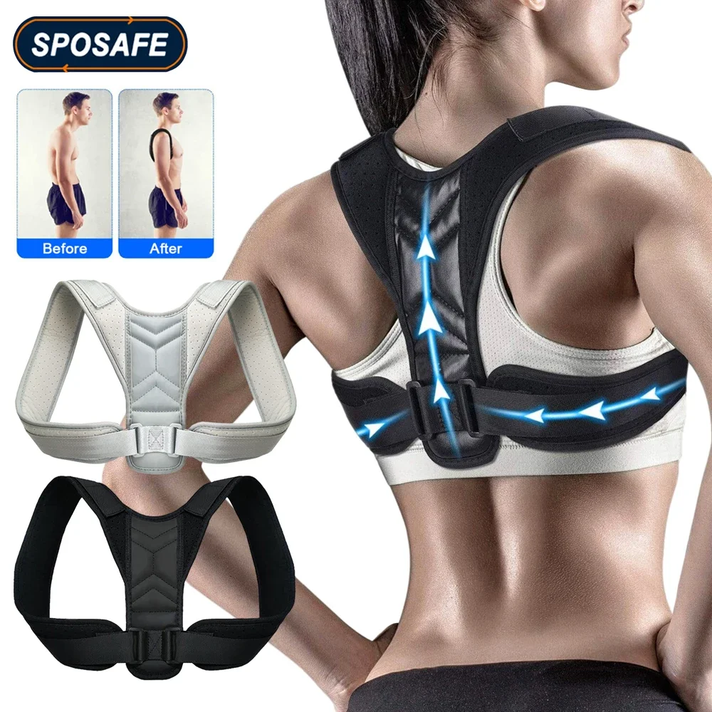 

Adjustable Back Posture Corrector Shoulder Clavicle Support Correction Belt for Men Women Humpback Seated Corrector