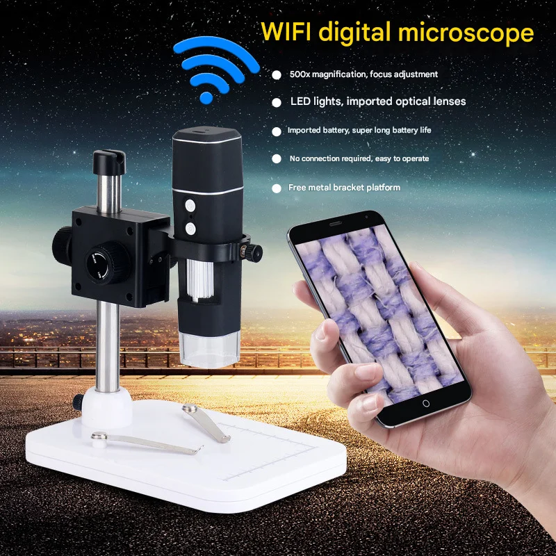 

Wireless Digital Microscope 1000X HD Electron Microscope Supports iOS and Android