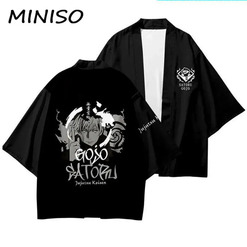 Jujutsu Kaisen Haori Anime Itadori Yuji Kimono Cloak Men Cosplay Costume Harajuku Loose Top Japanese Style Cardigan Unisex