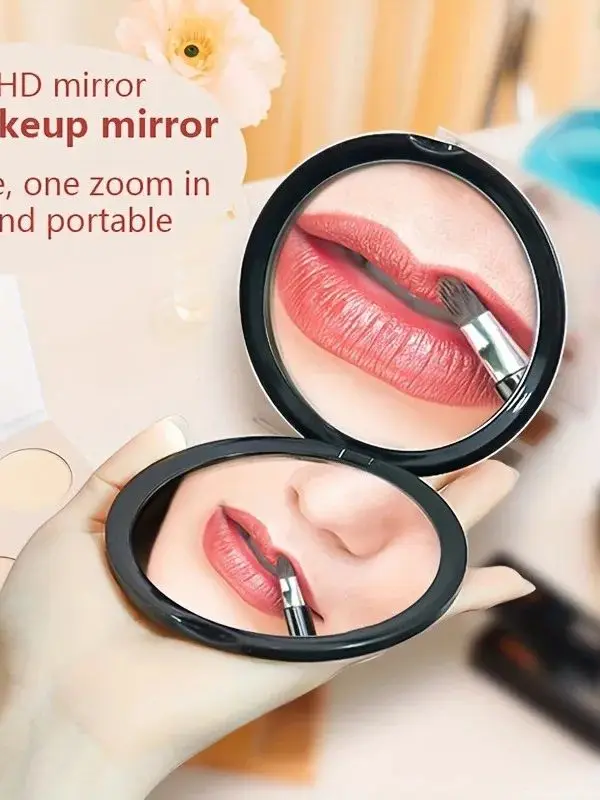 10 cm leuke compacte spiegels voor make-up mini pocket vergrotende spiegel 10X 20X 30X zwart/wit handheld