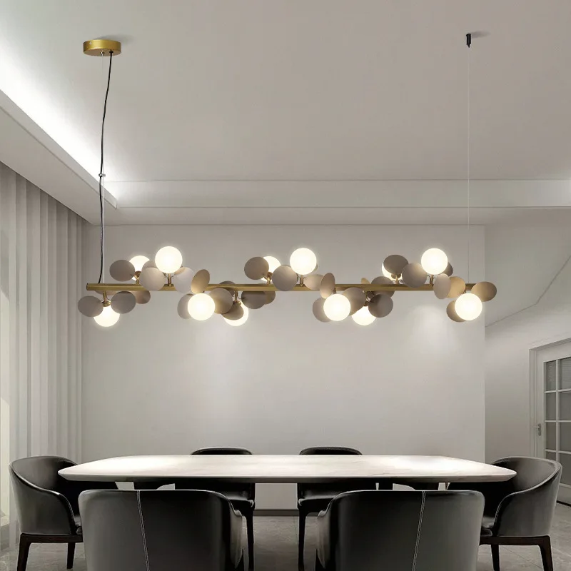 2024 Modern Creative Long Style Colour LED Chandelier Living Room Diningroom Master Bedroom