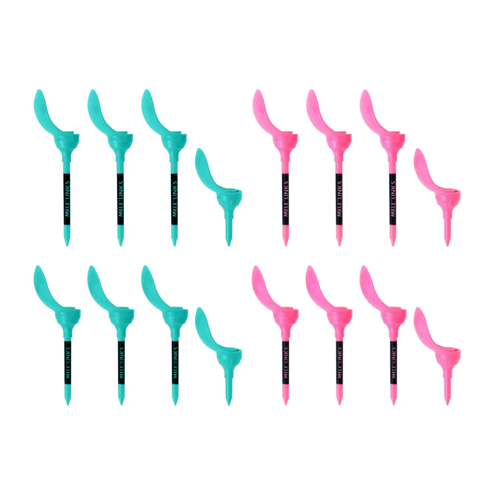 

8x Petal Shape Golf Tees, Compact Reusable Lightweight Ball Holder Practice Tool Golf Course Accessories for Training Exercise