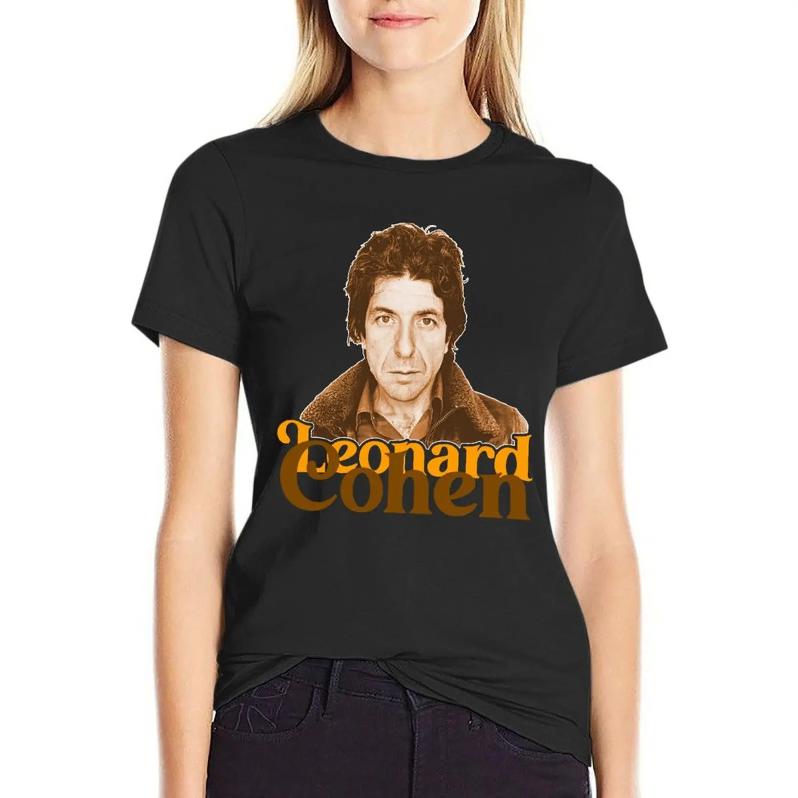

Leonard Cohen // Retro Sepia Portrait Fan Tribute T-Shirt hippie clothes vintage clothes t-shirt dress for Women long