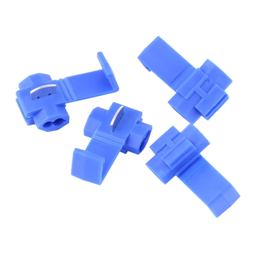 50PCS Lock Wire Electrical Cable Connectors 0.75 to 2.5mm² Blue Quick Splice Connectors Insulation Displacement T-Tap Type