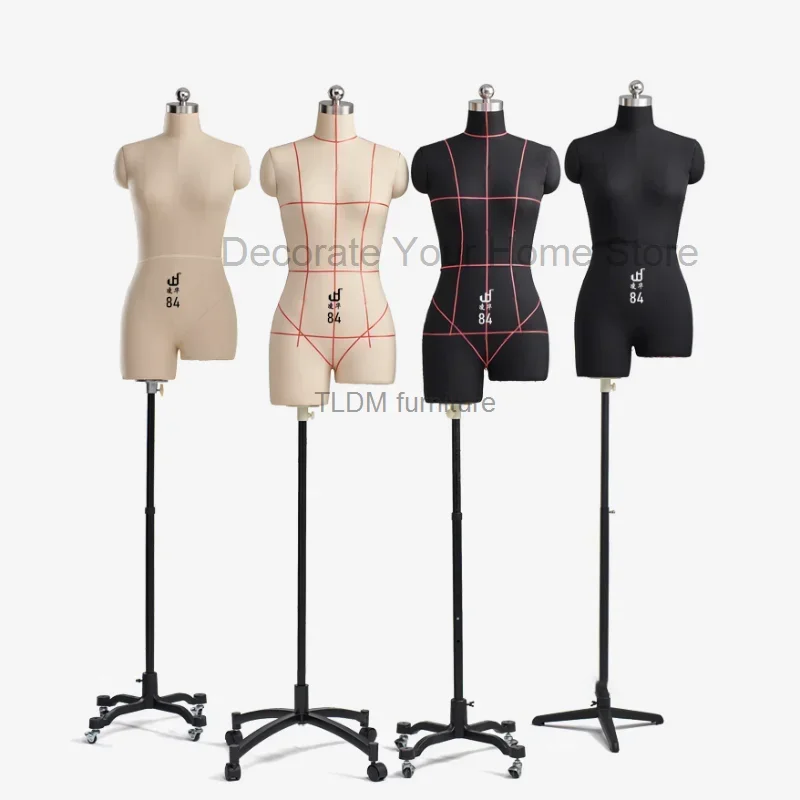 

Professional Mannequin for Women's Clothing Design Auxiliary Model Female Dressmaker Mannequins Bust Dress Form Stand Metal Base