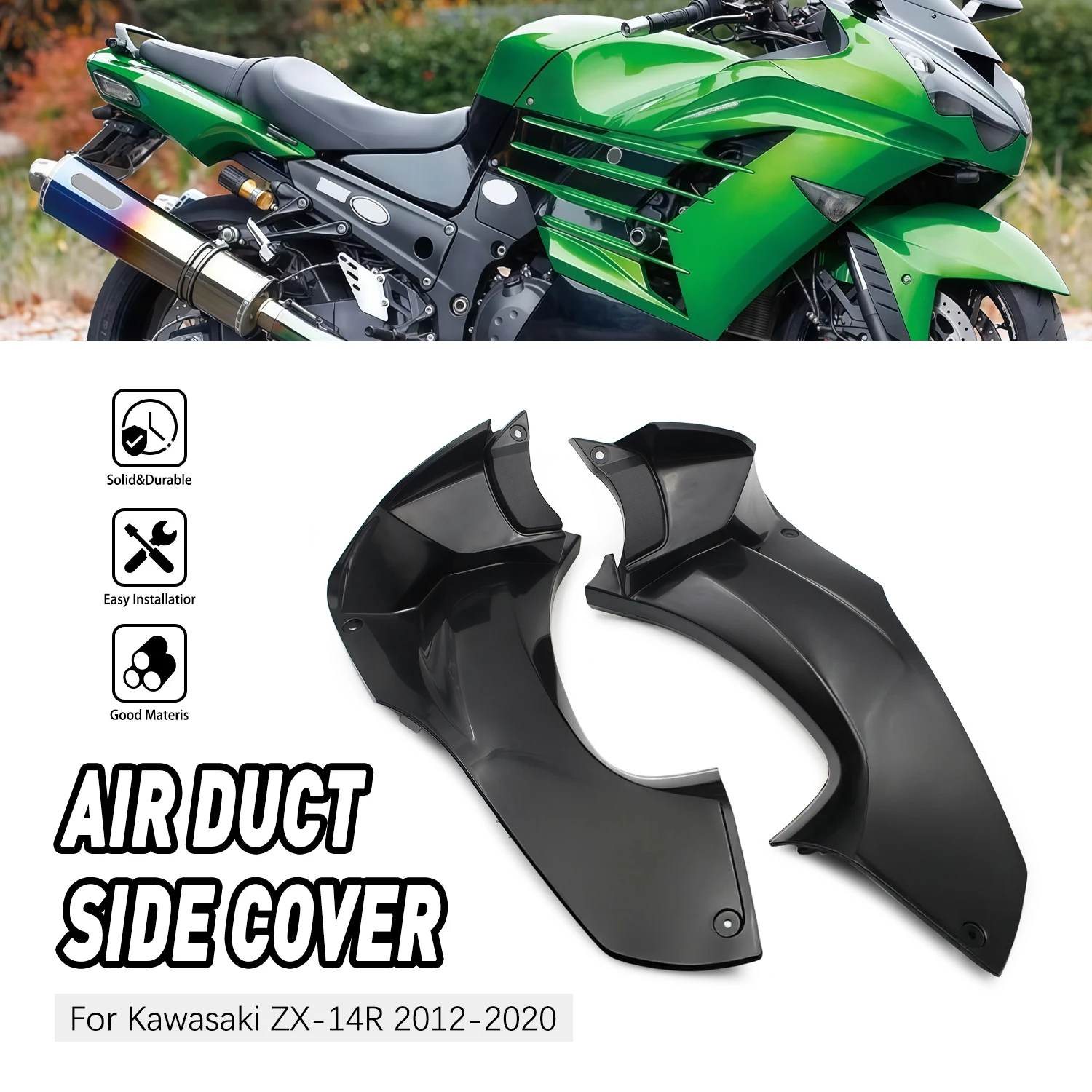 

Fairings Injection Pattern Fairing Infill Air Duct Side Cover Air Box For Kawasaki ZX-14R ZX14R 2012 2013 2014 2015 2016-2020