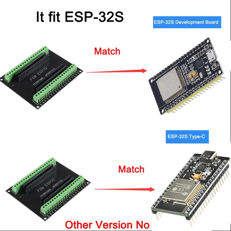 ESP32 Development Board Breakout Board for Arduino GPIO 1 into 2 for 38 Pins ESP-32S ESP32 Development Board 2.4 GHz Dual Core