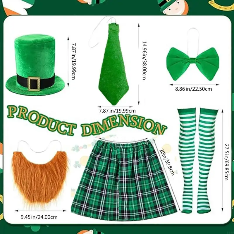 ملحقات أزياء الأزياء النادل مع تخزين ربطة عنق قبعة لحية واقعية