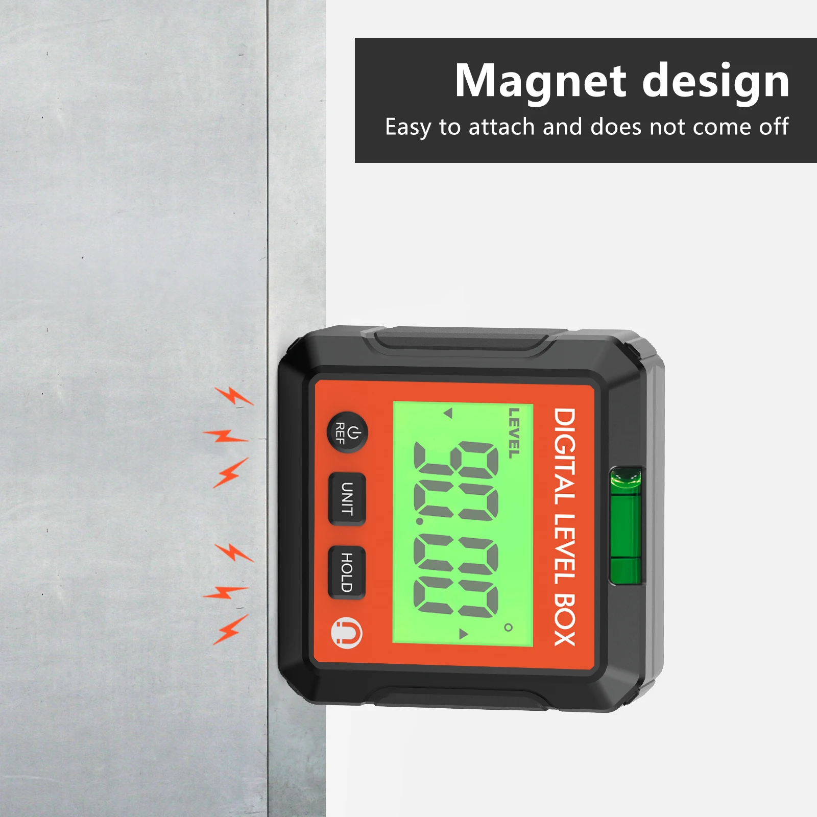 Digital Electronic Level and Angle Gauge, Angle Finder Level, Magnetic Base, LCD Display Backlight for Woodworking, Building