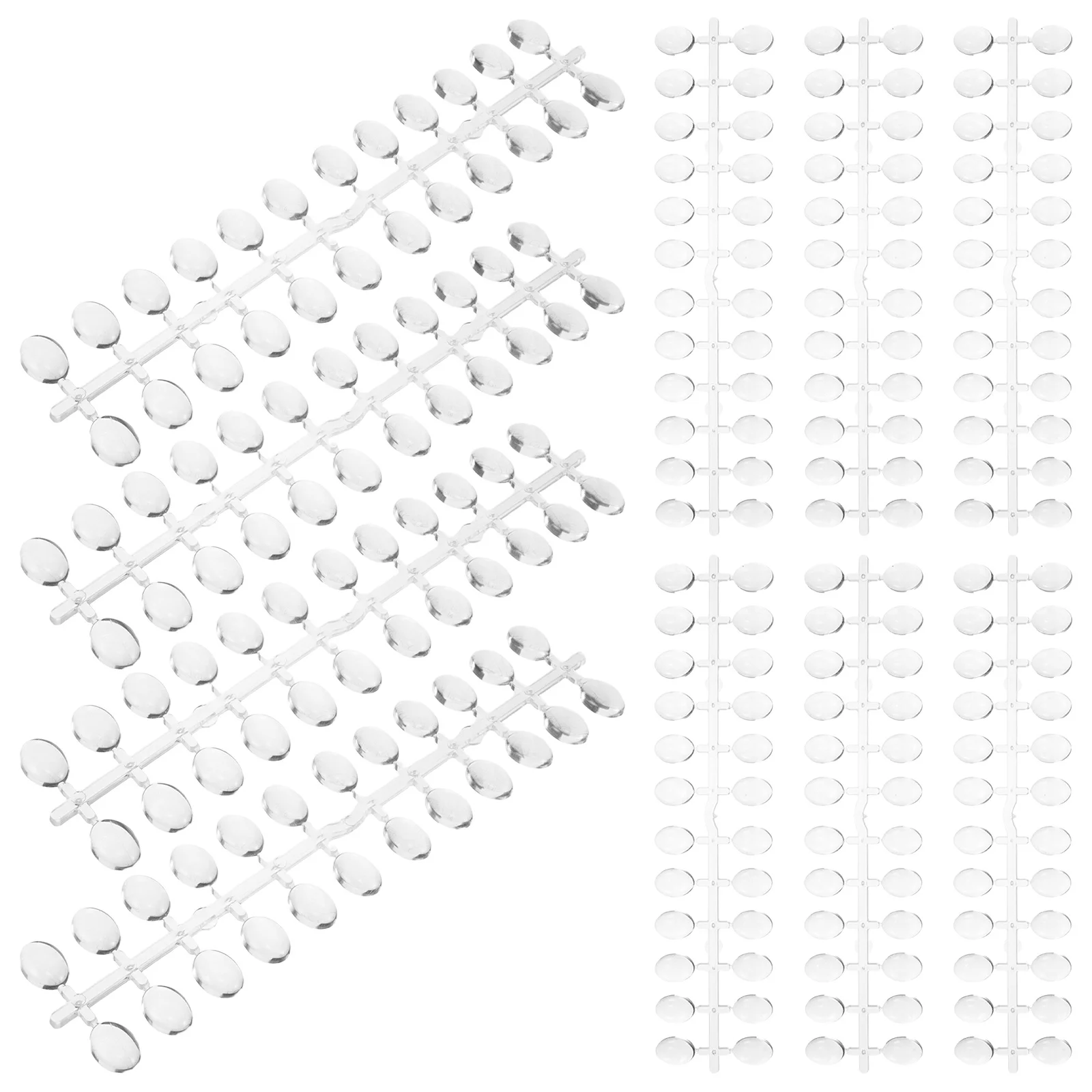 

12Sets Nail Art Display Chart Sticks Semi-Transparent False Nails for Color Matching Practice Portable Salon Manicure Design