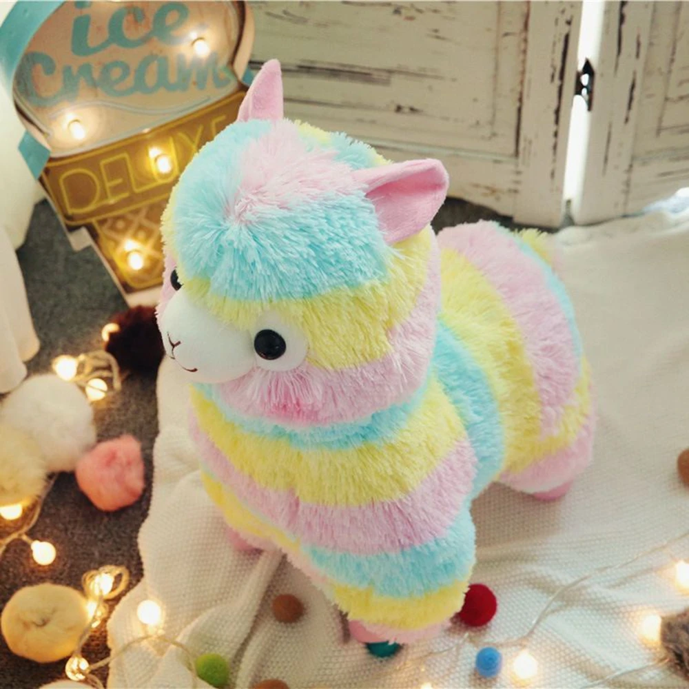 25cm Colorful Alpaca Plush Doll Baby Cute Animal Doll Soft Cotton stuffed doll Home Soft Toys Sleeping Mate For Child Gift