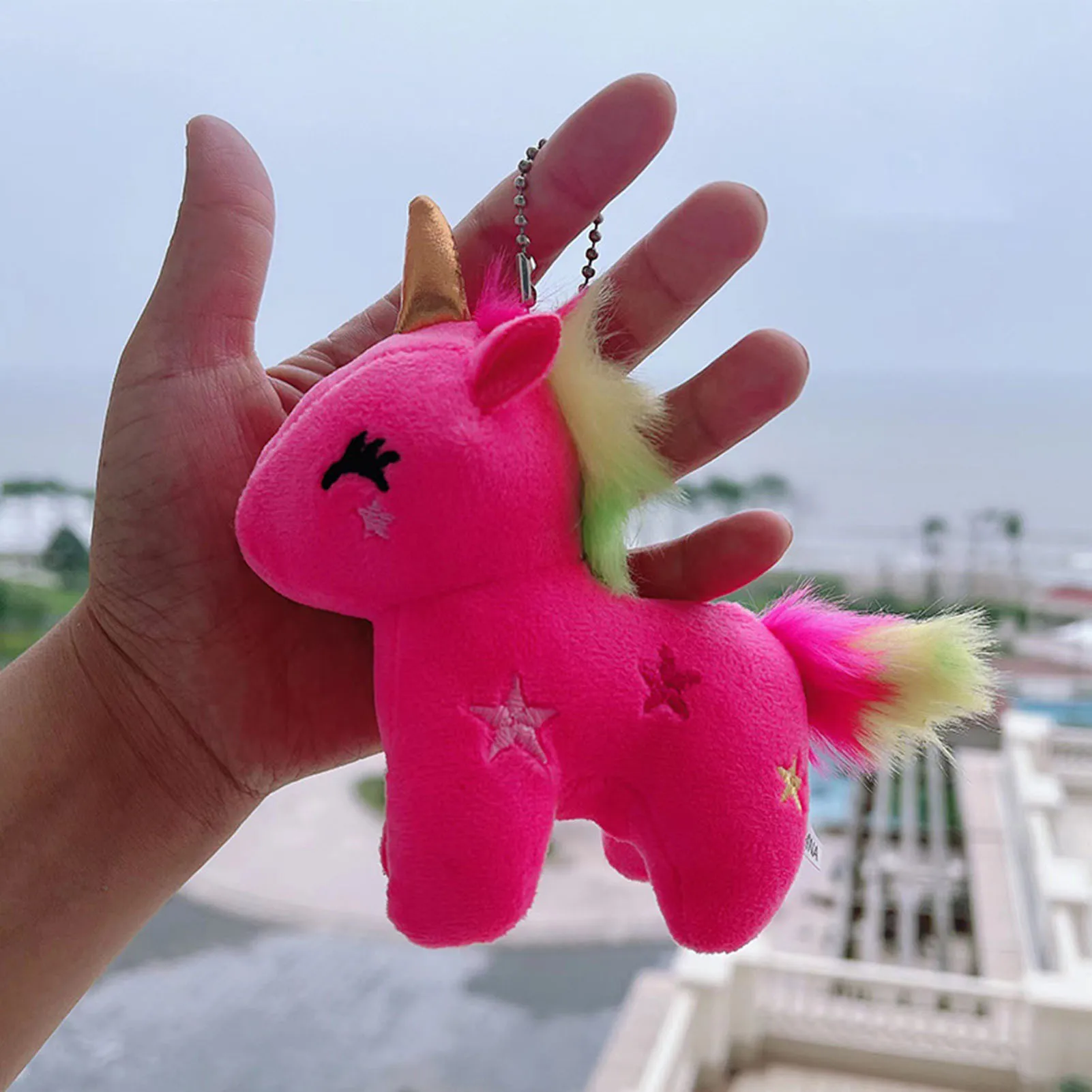 Cute Unicorn Doll Keychain Home Decor Animal Toy Keychain Ornament Ideal Gifts for Relatives and Friends